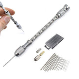20 PCS Hand Twist Drill Pin Vice Mini Micro Bit Jewellery High Speed Steel for Model Craft DIY
