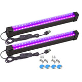 2 Pcs Black Light Bar for Fluorescent Tapestry Poster Body Paint Glow Party