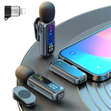Wireless Lavalier Microphone – Magnetic Mini Mic with LED for Phones