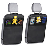 2 PCS Rear Auto Seat Back Covers and 3 Compartment Organizer Box