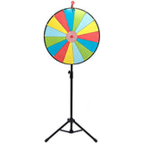 60cm Prize Wheel 15 Slots Colour Spinning Wheel with Adjustable Tripod Floor Stand
