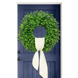Artificial Eucalyptus Wreath Foldable with Scarf for Door Wall Decor