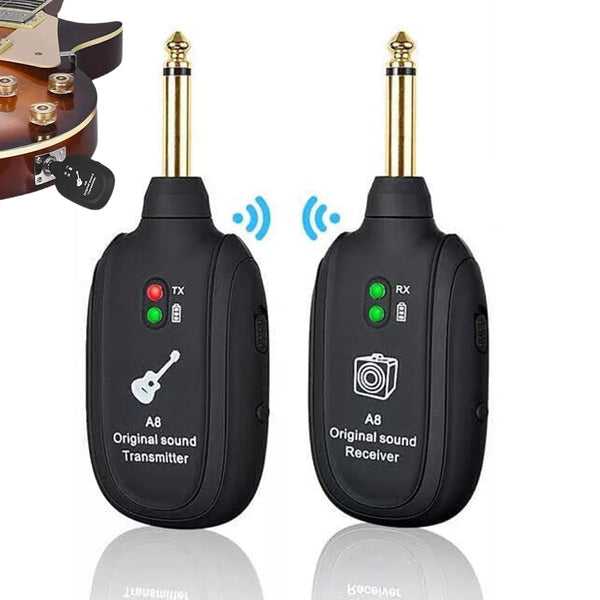 2.4GHz Wireless Guitar System USB Rechargeable Audio Transmission for Acoustic  Electric Guitar Bass Keyboard