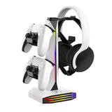 RGB Desktop Game Controller and Headset Stand with 9 Adjustable Light Modes
