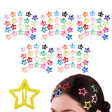 100PCS Colorful Y2K Star Snap Hair Clips and Barrettes