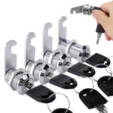 4 Pcs Cam Lock with Keys Door Barrel Drawer Cabinet Mail Box Cupboard Locker