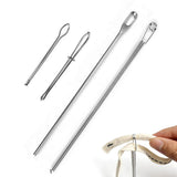 4 PCS Stainless Steel Drawstring Threader Tool Set for Clothing Bags