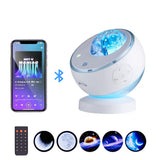 16 Color Aurora Projector with Bluetooth Speaker Rechargeable for Car Camping