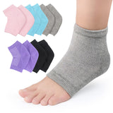 5 Pairs Toeless Gel Heel Socks – Foot Skin Care Protectors for Dry Cracked Feet