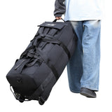 90L Oxford Rolling Travel Duffle Bag Foldable 3 Carry Modes