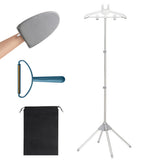 Foldable Garment Steamer Hanger Stand with Ironing Gloves with Storage Bag