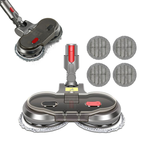 Electric Mop Head Attachment with Water Tank and 6 Washable Mop Pads for Dyson V11 V10 V8 V7