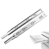 2 Pcs 3-Section Drawer Slides Stainless Steel Full Extension