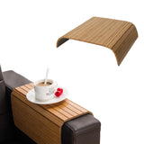 Flexible Sofa Arm Tray Wooden Couch Armrest Table Foldable Armrest Coffe Cup Holder