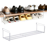 2 PCS Expandable Shoe Rack Organizer Adjustable Under Cabinet Shoe Rack