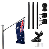 Outside House Flag Pole Kit Metal Porch Flagpole with Bracket