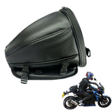 Water-Resistant Motorcycle Tail Bag PU Leather Back Seat Carry Bag