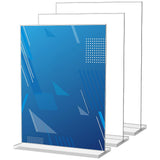 3 Pcs Acrylic Sign Holders Clear Menu Stand Vertical Flyer Display