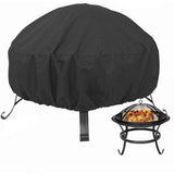 Outdoor Round Fire Pit Cover Waterproof Oxford Protector for Patio and Garden Use