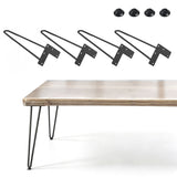 4Pcs Hairpin Legs Set Table Legs with Rubber Feet