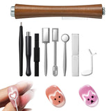 3-in-1 Nail Art Pen Set Double Head Cats Eye Effect Manicure DIY Tool