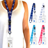4PCS Cruise Lanyards with Retractable Badge & Waterproof ID Holder