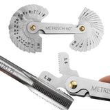52 Blades Screw Thread Gauge Angle 60 Degree Metric 55 Degree Imperial Tap Pitch Inspection