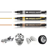3-Color Chrome Effect Paint Marker Pens Set
