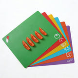 6 PCS Flexible Cutting Boards for Kitchen Non Slip Cutting Mat for Meat and Vegetables