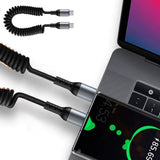 USB C to C Cable Coiled USB C Charger Cable Car Type C Fast Charging Cable For iPhone Samsung