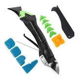 5-in-1 Caulking Tool Sealant Finishing Tool with Grout Scraper & 6 Pads