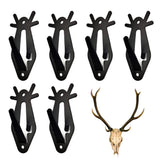 6Pcs European Mount Skull Wall Hanger Hook Deer Antelope Antler Mount Bracket