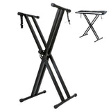 Folding Double-Braced X Keyboard Stand Adjustable Height