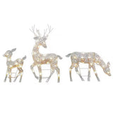 3PCS Christmas Reindeer Family Outdoor Lighted Decorations