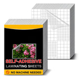 50 PCS Self Adhesive Cold Laminating Sheets for Photo Document