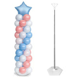 Telescoping Balloon Stand Adjustable Metal Balloon Column 40cm to 2m for Decoration