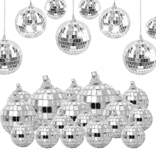 20Pcs Christmas Mirror Disco Balls – Hanging Decorations for Party Wedding and DIY Crafts