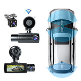 Dash Cam with WiFi – Front  Rear & Interior Recording with Night Vision