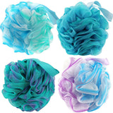 4PCS Bath Sponges Loofahs Exfoliating Cleaning Bath Body Scrubber Balls for Women Men Washing