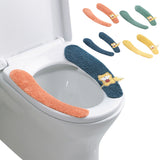 4 Pair Bathroom Toilet Seat Cover Washable Closestool Pad Soft Mat
