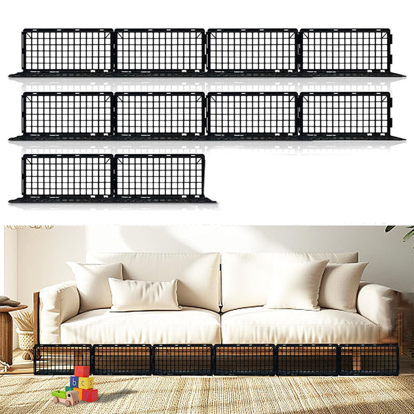 10 Pcs Set Under Couch Blockers Assembled Baffles for Bed Sofa Furniture