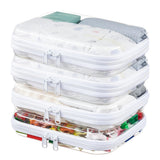 4PCS Large Clear Hard Shell Zipper Case Makeup Organizer & Toy Storage Bag for Travel Toiletries