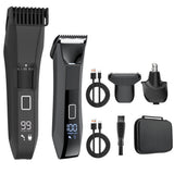 Electric Grooming Shaver Set with LED Display for Beard Body & Nose Hair