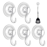 5PCS Clear Suction Cup Christmas Wreath Hooks for Window and Tile Decor