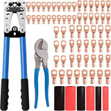 Cable Lug Crimping Tool Wire Crimper for 6 to 50 mm square Cables Set