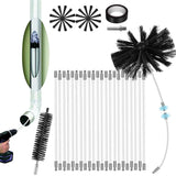 Feet Dryer Vent Cleaner Kit Flexible Lint Brush with Attachment for Easy Cleaning