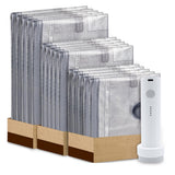 15Pcs Vacuum Bags for Travel with Rechargeable air Pump Carry-on Size Compression Packing Bags