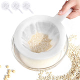 3Pcs Kitchen Ultra-fine Strainer Nylon Mesh Filter Spoon Soybean Milk Coffee Yogurt