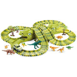 Dinosaur Track Toys – DIY Dinosaur Race Car Track Puzzle Building Set