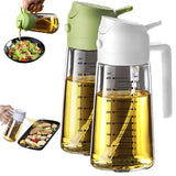 2 Pcs Glass Olive Oil Sprayer for Cooking 2 in 1 Olive Oil Dispenser Bottle for Kitchen